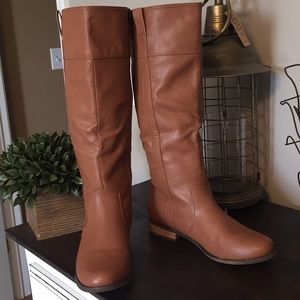 Rampage carmel color knee high riding boots